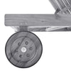 Sunlounger Grey Solid Acacia wood Standard Height-Adjustable - vidaXL