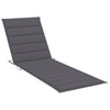 Sunlounger Grey Solid Acacia wood Standard Height-Adjustable - vidaXL