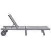 Sun Lounger Grey Solid acacia wood Standard - vidaXL