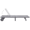 Sun Lounger Grey Solid acacia wood Standard - vidaXL