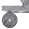 Sun Lounger Grey Solid acacia wood Standard - vidaXL