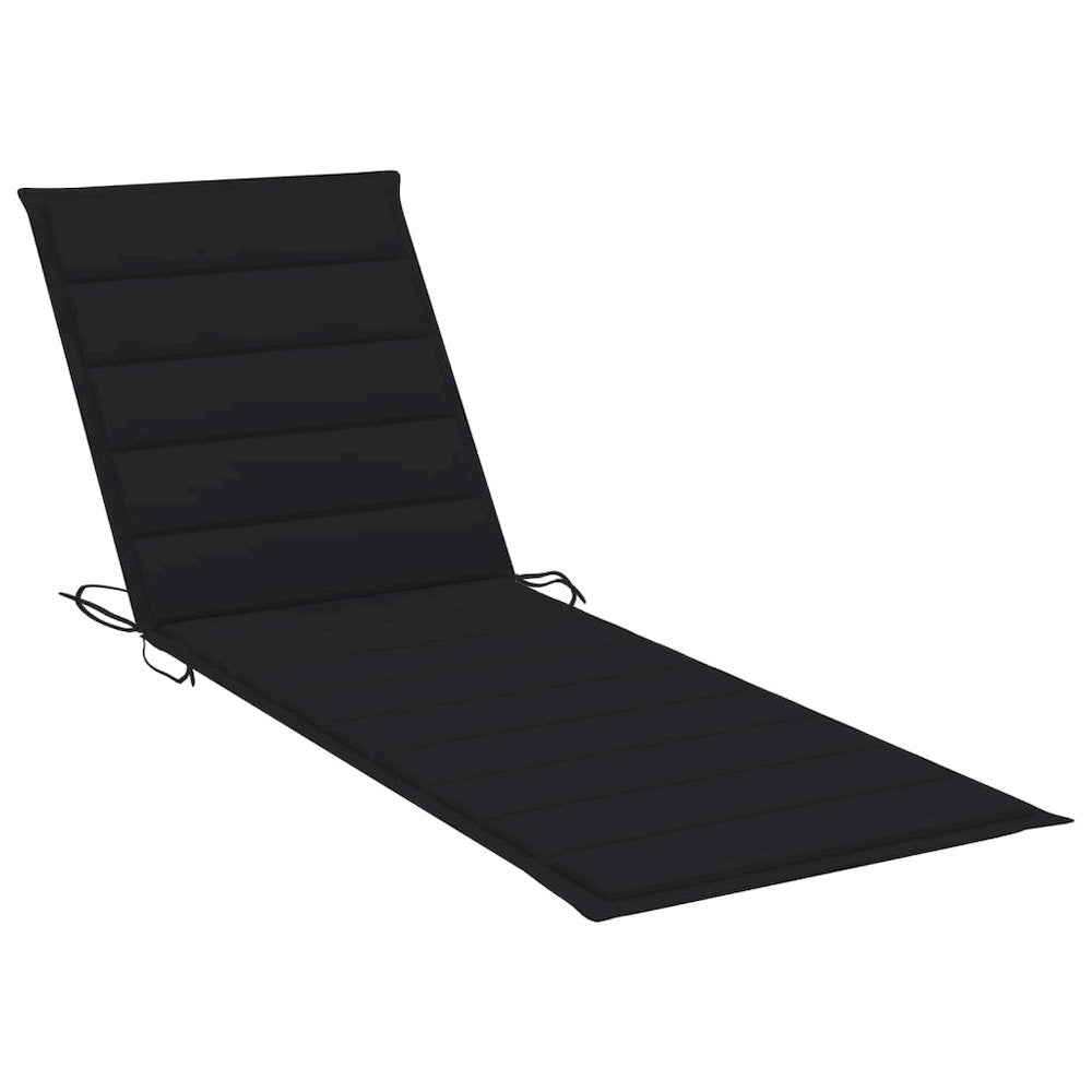 Sun Lounger Grey Solid acacia wood Standard - vidaXL