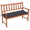 Garden Bench Light brown, Anthracite cushion - vidaXL