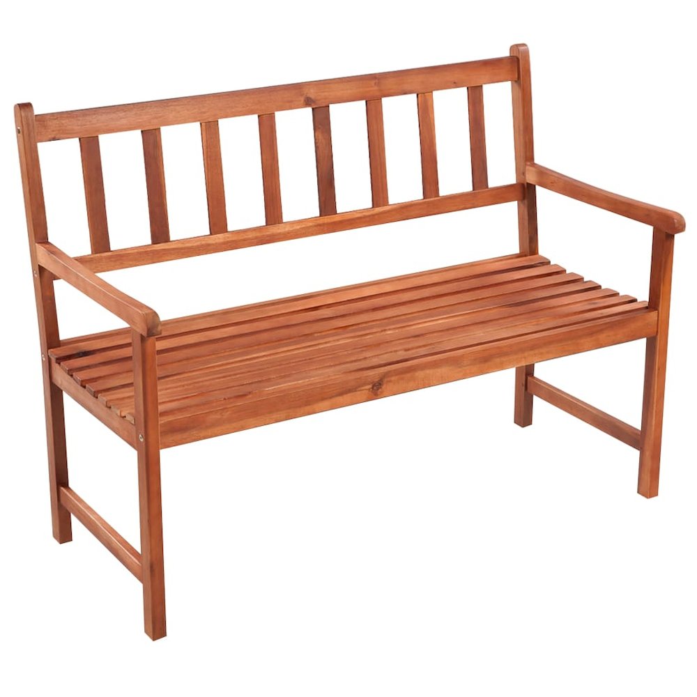 Garden Bench Light brown, Anthracite cushion - vidaXL