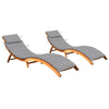 Sun Lounger Grey Solid Acacia wood, Polyester Standard Foldable - vidaXL