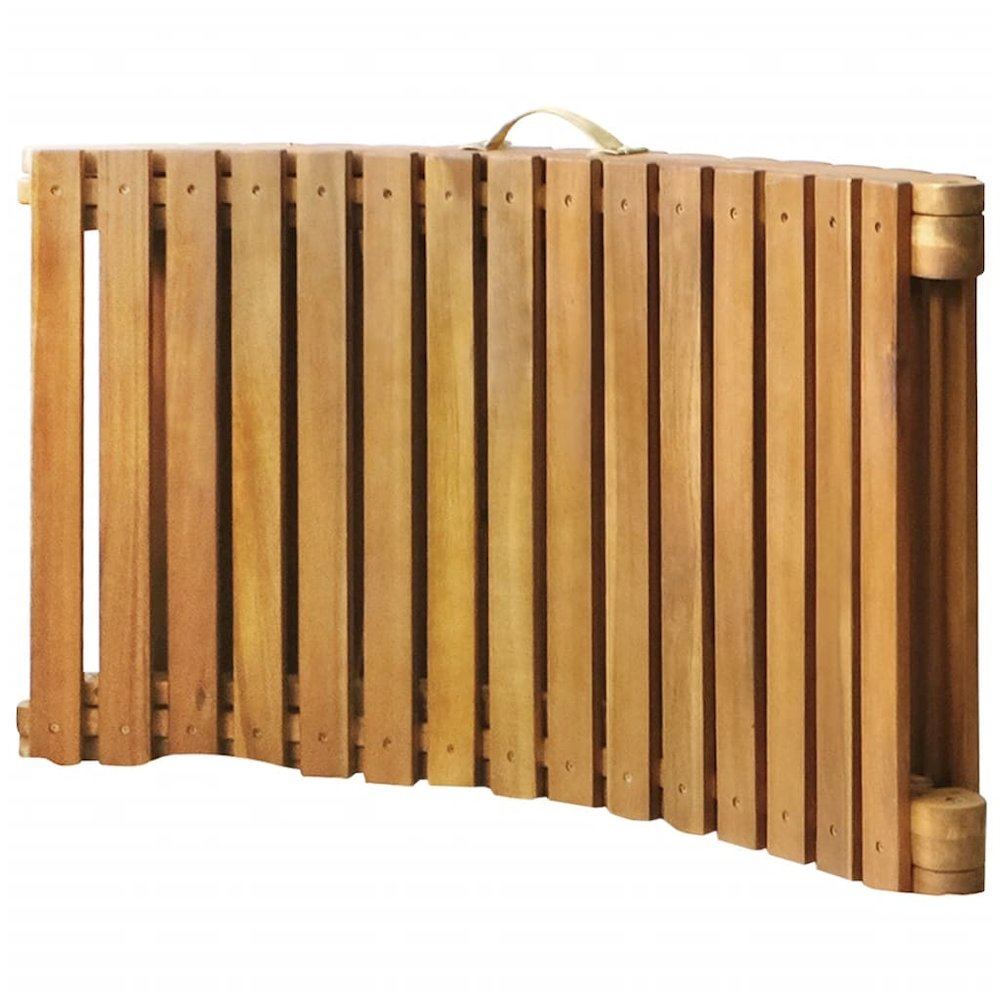 Sun Lounger Grey Solid Acacia wood, Polyester Standard Foldable - vidaXL