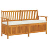 Bench Brown Solid Acacia wood, 100% polyester Medium - vidaXL