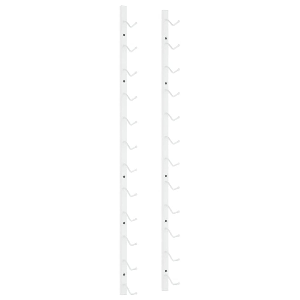 Wall Mounted Wine Rack for 12 Bottles White Iron - vidaXL
