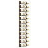 Wall Mounted Wine Rack for 12 Bottles Gold Iron - vidaXL
