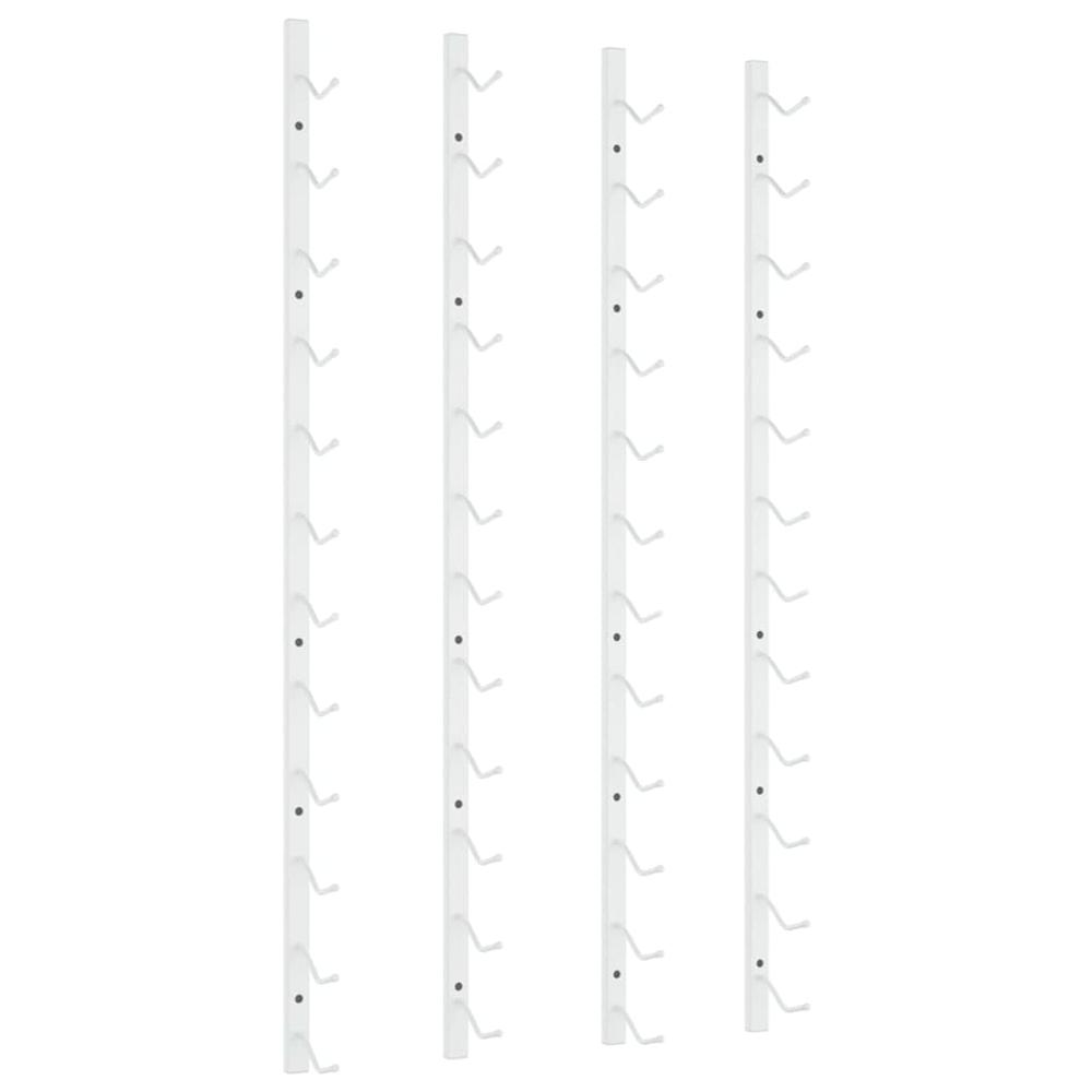Wall Mounted Wine Rack for 12 Bottles 2 pcs White Iron - vidaXL