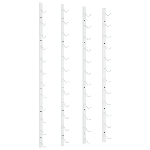 Wall Mounted Wine Rack for 12 Bottles 2 pcs White Iron - vidaXL