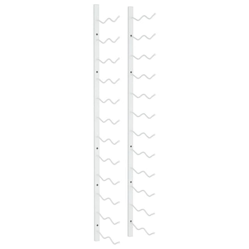 Wall Mounted Wine Rack for 24 Bottles White Iron - vidaXL