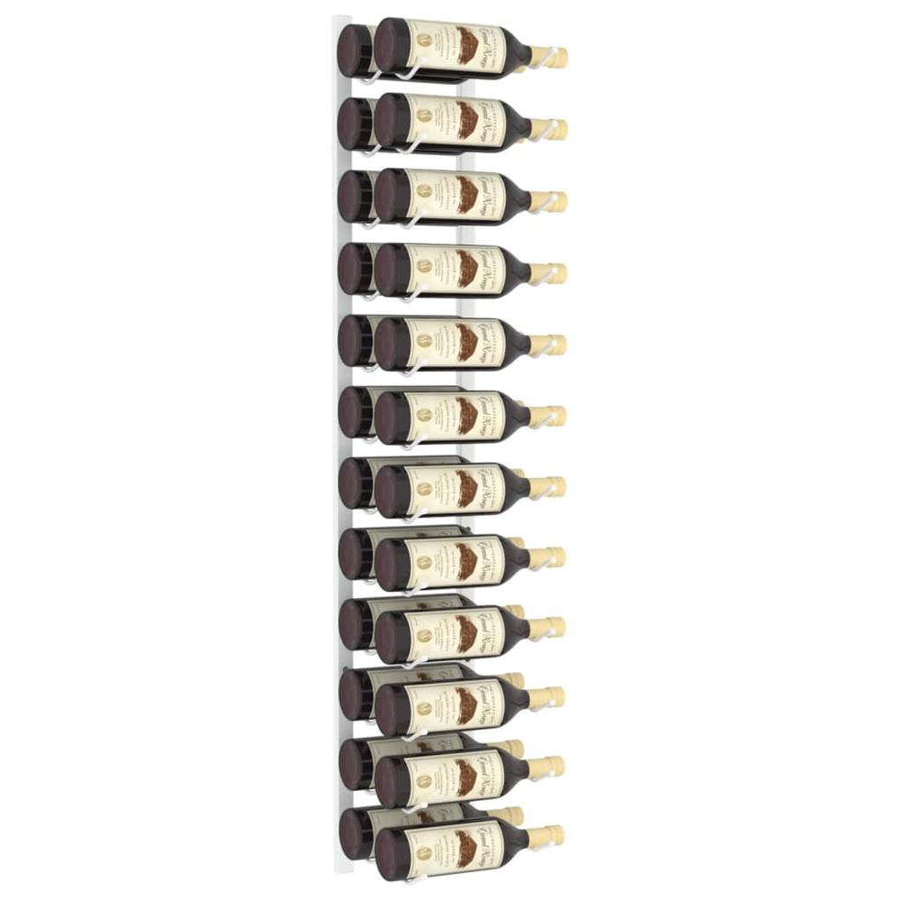 Wall Mounted Wine Rack for 24 Bottles White Iron - vidaXL