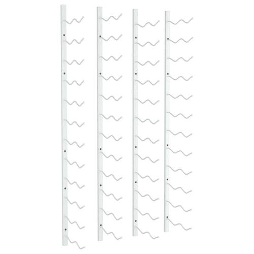 Wall Mounted Wine Rack for 24 Bottles 2 pcs White Iron - vidaXL
