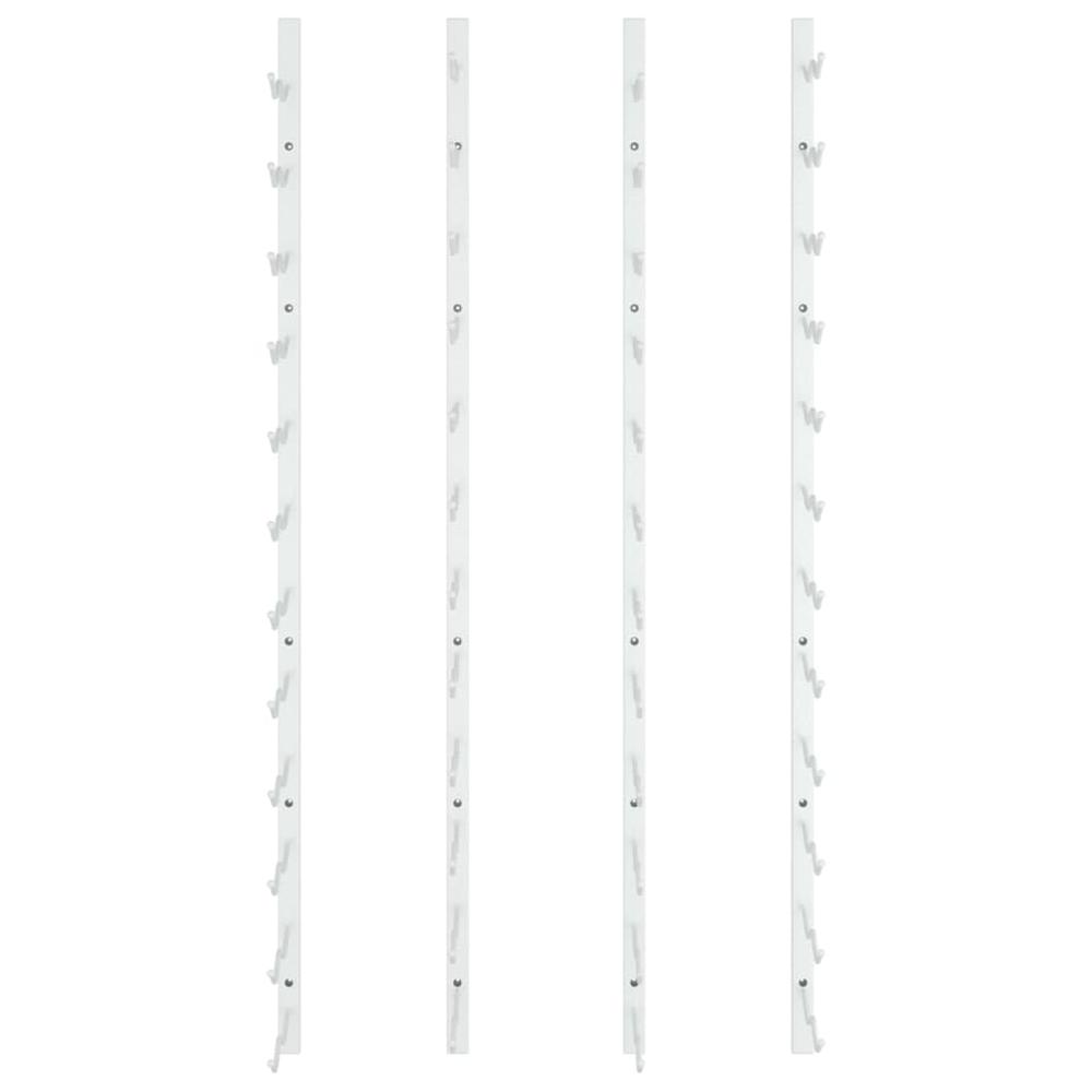 Wall Mounted Wine Rack for 24 Bottles 2 pcs White Iron - vidaXL