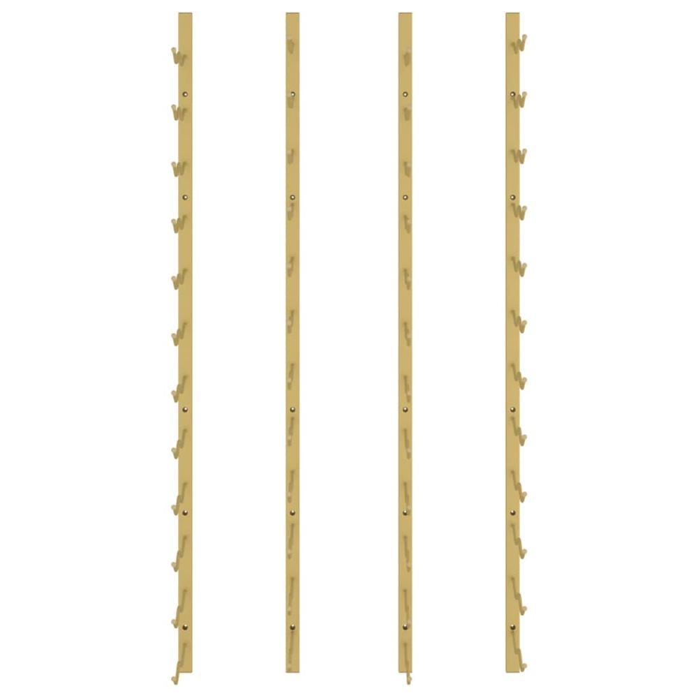 Wall Mounted Wine Rack for 24 Bottles 2 pcs Gold Iron - vidaXL