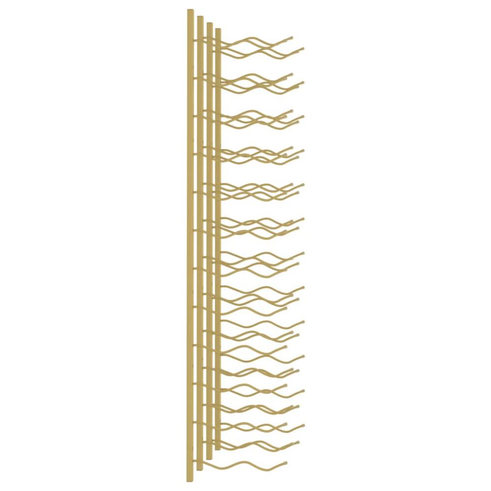 Wall Mounted Wine Rack for 24 Bottles 2 pcs Gold Iron - vidaXL
