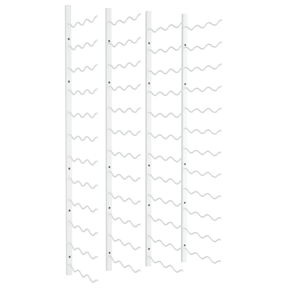 Wall Mounted Wine Rack for 36 Bottles 2 pcs White Iron - vidaXL