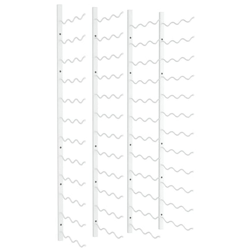 Wall Mounted Wine Rack for 36 Bottles 2 pcs White Iron - vidaXL