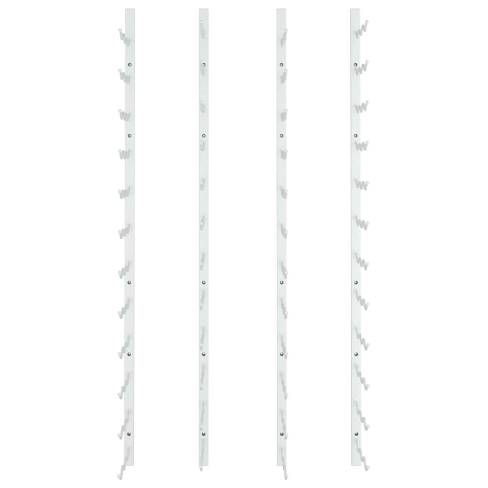 Wall Mounted Wine Rack for 36 Bottles 2 pcs White Iron - vidaXL