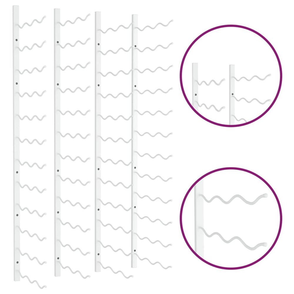 Wall Mounted Wine Rack for 36 Bottles 2 pcs White Iron - vidaXL