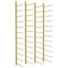 Wall Mounted Wine Rack for 36 Bottles 2 pcs Gold Iron - vidaXL