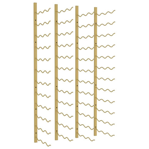 Wall Mounted Wine Rack for 36 Bottles 2 pcs Gold Iron - vidaXL