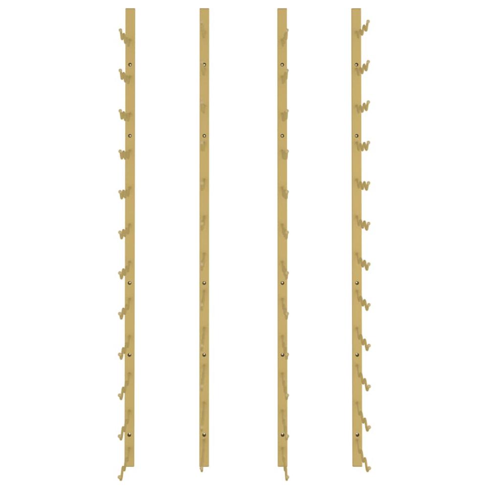Wall Mounted Wine Rack for 36 Bottles 2 pcs Gold Iron - vidaXL