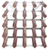 Wine Rack for 20 Bottles Brown Solid Wood Pine - vidaXL
