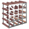 Wine Rack for 20 Bottles Brown Solid Wood Pine - vidaXL