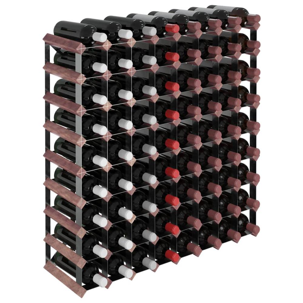 Wine Rack for 72 Bottles Brown Solid Wood Pine - vidaXL