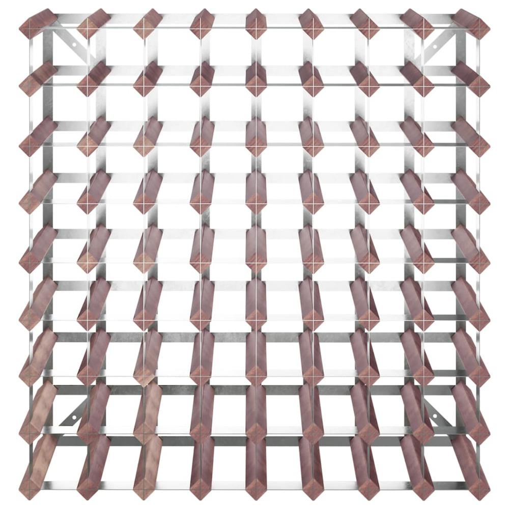 Wine Rack for 72 Bottles Brown Solid Wood Pine - vidaXL