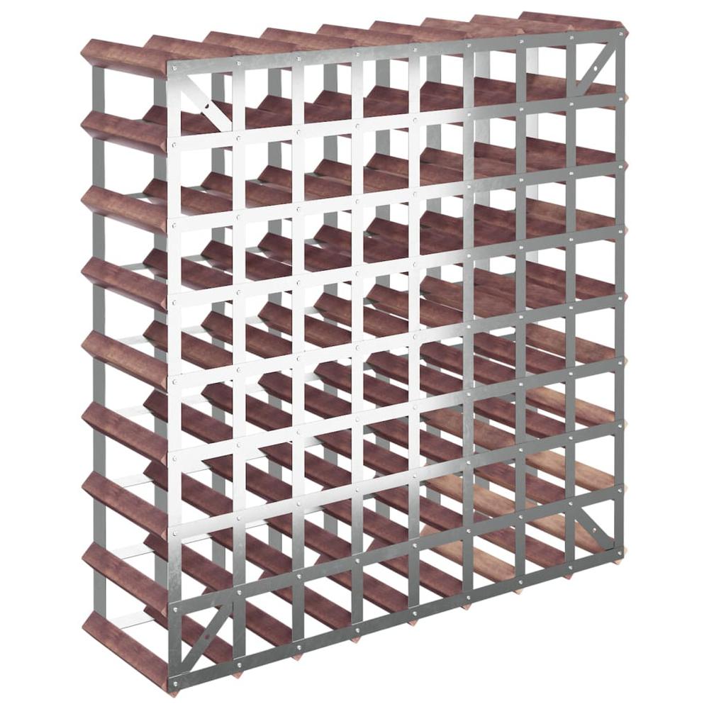 Wine Rack for 72 Bottles Brown Solid Wood Pine - vidaXL