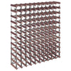 Wine Rack for 120 Bottles Brown Solid Wood Pine - vidaXL