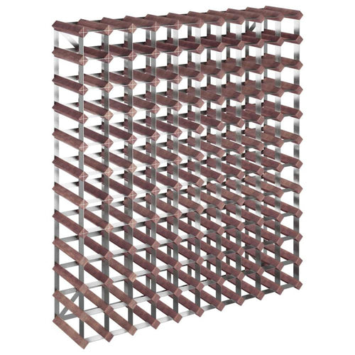 Wine Rack for 120 Bottles Brown Solid Wood Pine - vidaXL