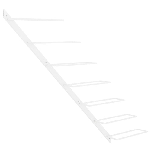 Wall-mounted Wine Rack for 7 Bottles White Metal - vidaXL