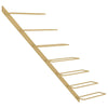 Wall-mounted Wine Rack for 7 Bottles Gold Metal - vidaXL