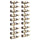 Wall-mounted Wine Rack for 9 Bottles 2 pcs Gold Iron - vidaXL
