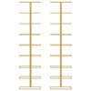 Wall-mounted Wine Rack for 9 Bottles 2 pcs Gold Iron - vidaXL