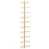 Wall-mounted Wine Rack for 10 Bottles Gold Metal - vidaXL