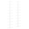 Wall-mounted Wine Rack for 10 Bottles 2 pcs White Metal - vidaXL