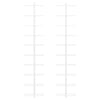Wall-mounted Wine Rack for 10 Bottles 2 pcs White Metal - vidaXL