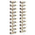 Wall-mounted Wine Rack for 10 Bottles 2 pcs Gold Metal - vidaXL