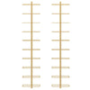Wall-mounted Wine Rack for 10 Bottles 2 pcs Gold Metal - vidaXL