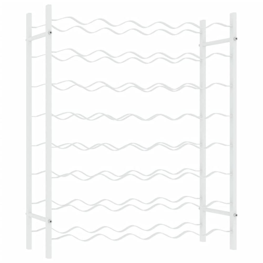 Wine Rack for 48 Bottles White Metal - vidaXL