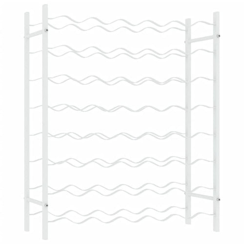 Wine Rack for 48 Bottles White Metal - vidaXL