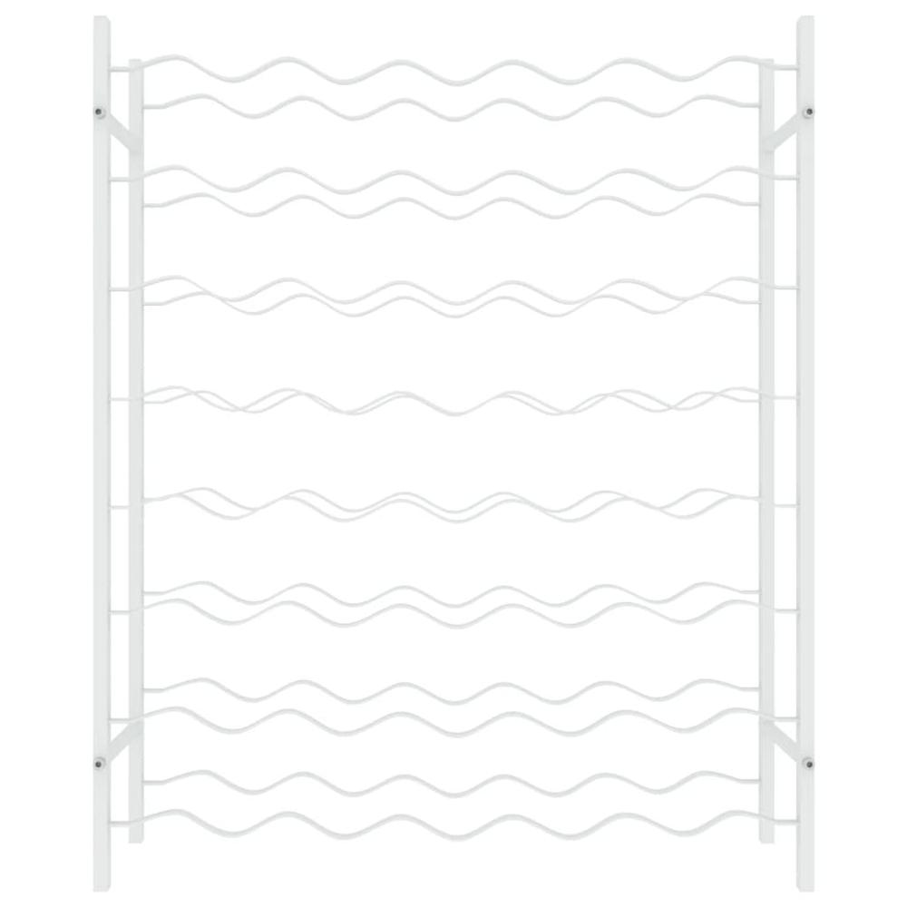 Wine Rack for 48 Bottles White Metal - vidaXL