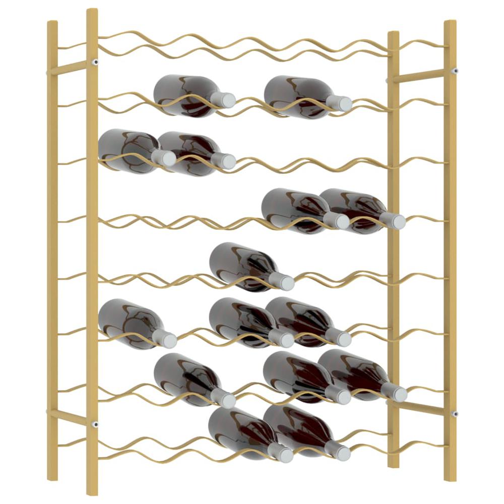 Wine Rack for 48 Bottles Gold Metal - vidaXL