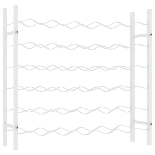 Wine Rack for 36 Bottles White Metal - vidaXL