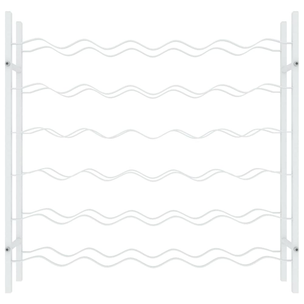 Wine Rack for 36 Bottles White Metal - vidaXL